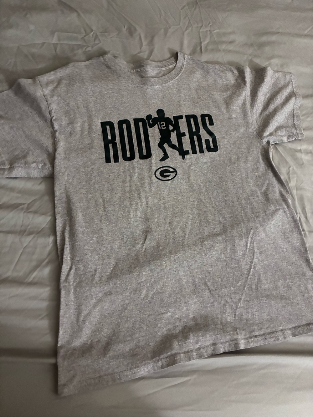 Team Apparel Gray 'Rodgers' Graphic Short Sleeve Tee